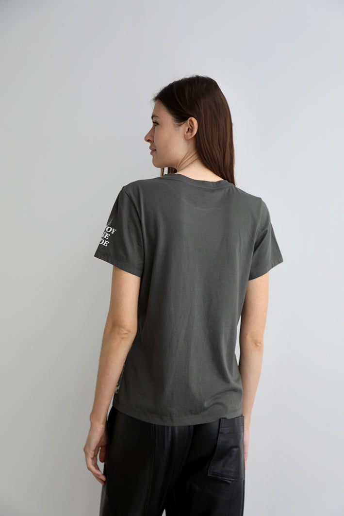 Remera Lion Palms Gris
