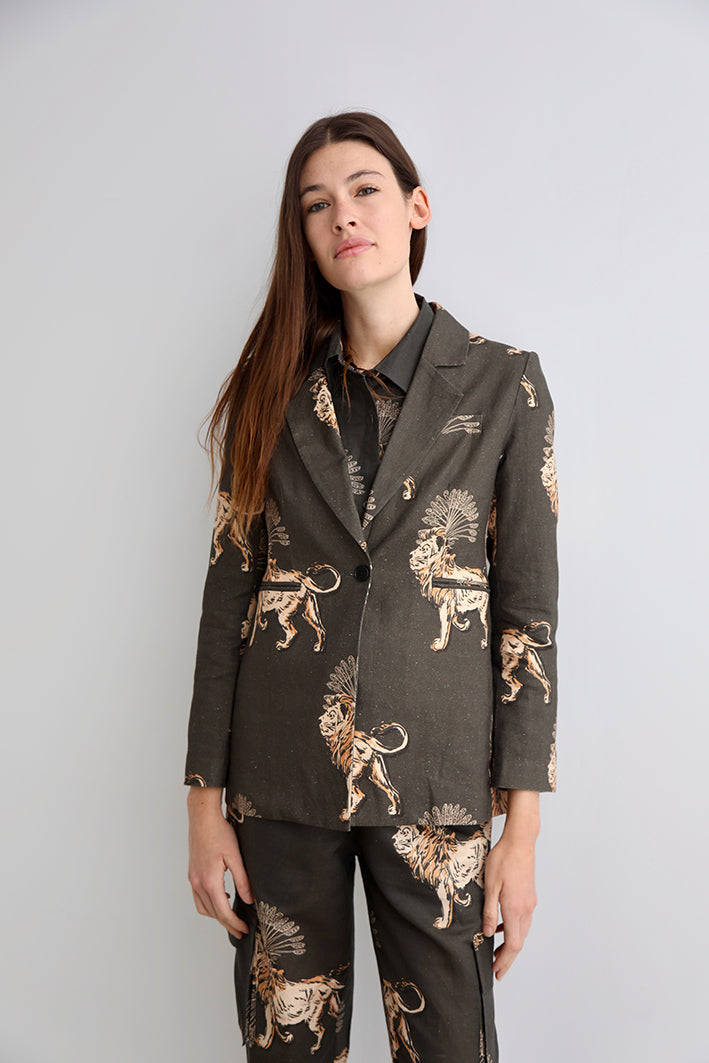 Blazer Lion Palms Gris