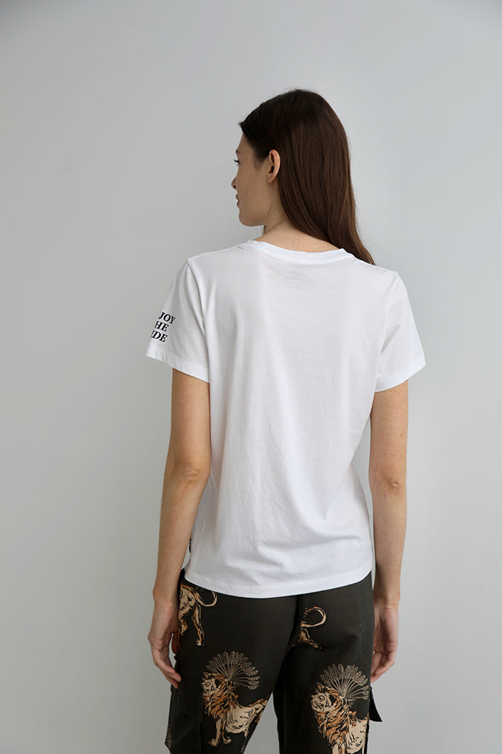 Remera Lion Palms Blanco