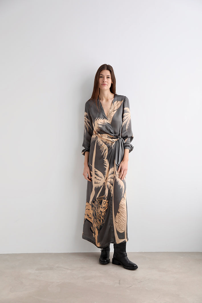 Vestido Lion Palms Gris