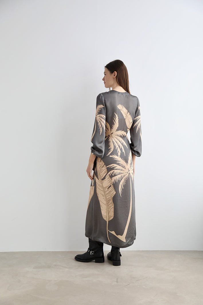 Vestido Lion Palms Gris