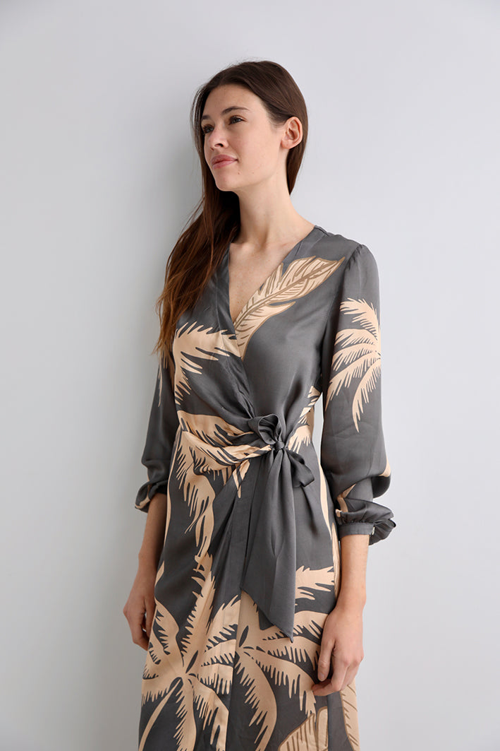 Vestido Lion Palms Gris