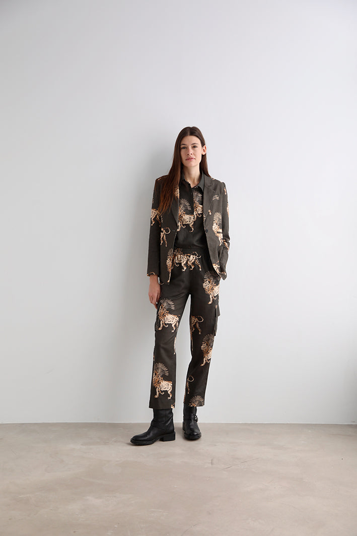 Blazer Lion Palms Gris