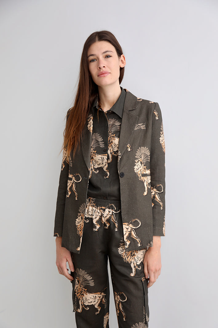 Blazer Lion Palms Gris