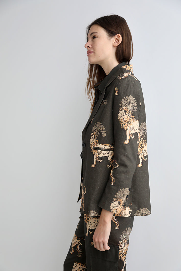 Blazer Lion Palms Gris