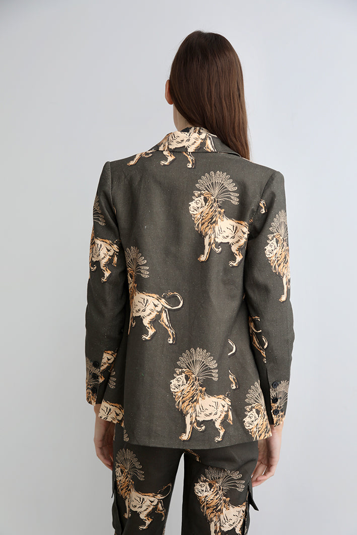 Blazer Lion Palms Gris