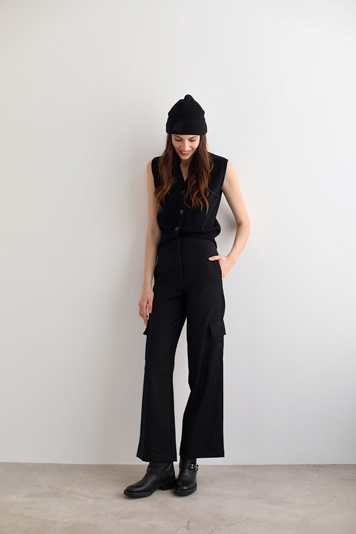 Pantalón de Lana Lion Negro