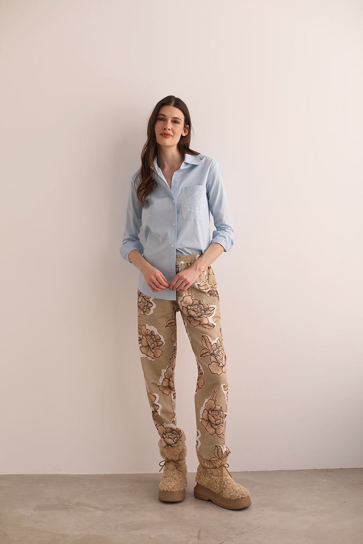 Camisa Cheetah Celeste