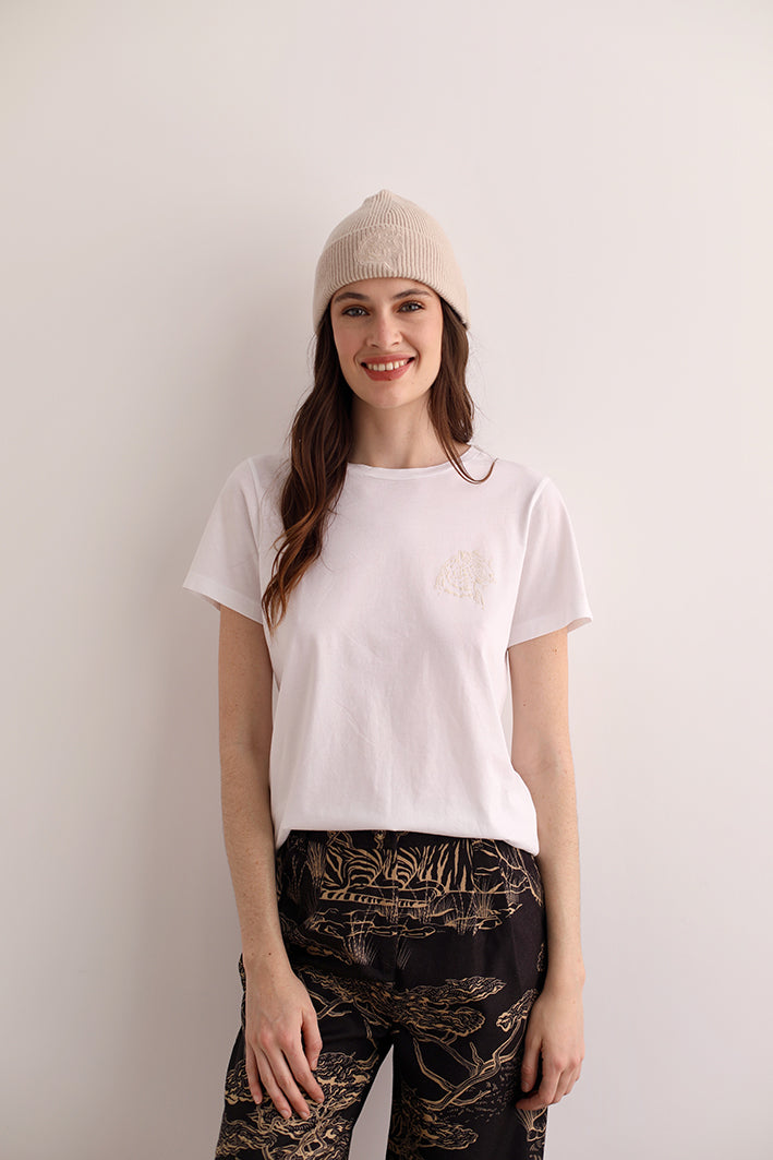 Remera Cheetah Blanco