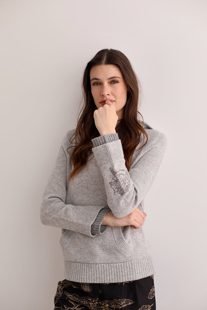 Buzo Tejido Cheetah Gris