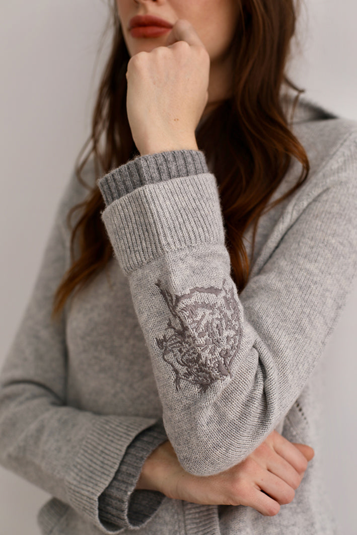 Buzo Tejido Cheetah Gris