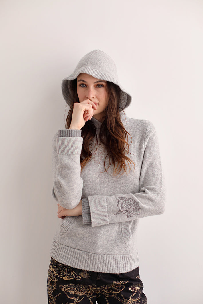 Buzo Tejido Cheetah Gris