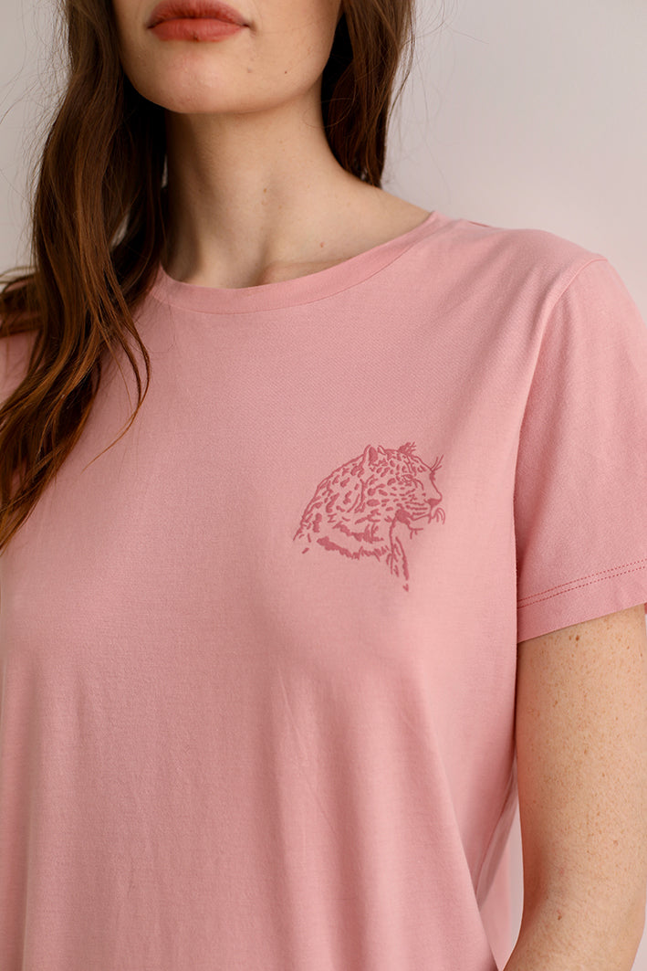 Remera Cheetah Rosa