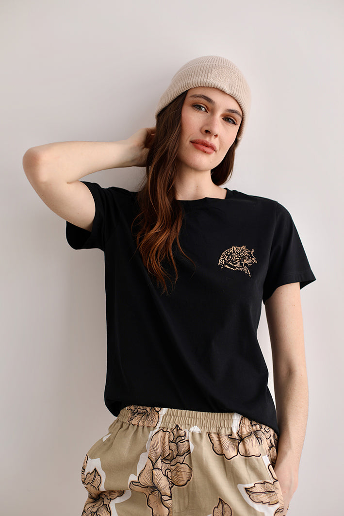 Remera Cheetah Negro