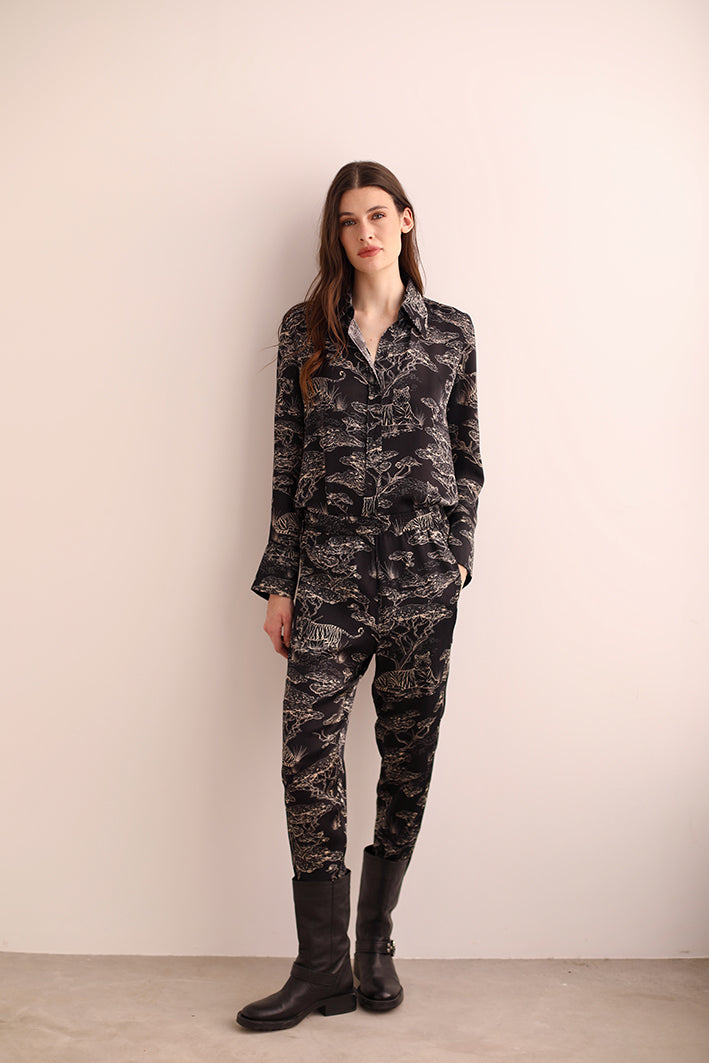 Camisa Safari Negra