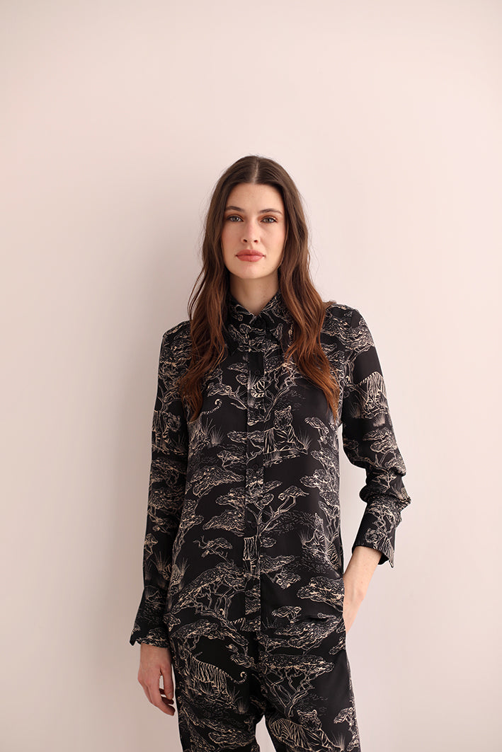 Camisa Safari Negra