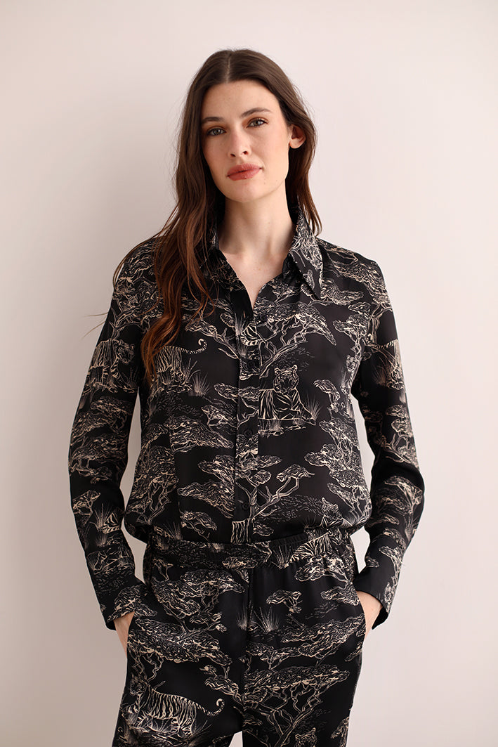 Camisa Safari Negra