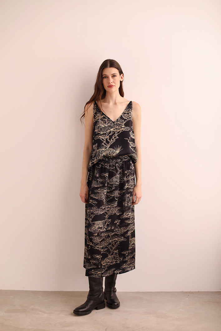 Pollera Safari Negro