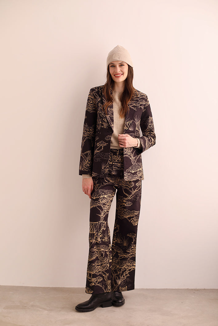 Blazer de Lana Safari Negro