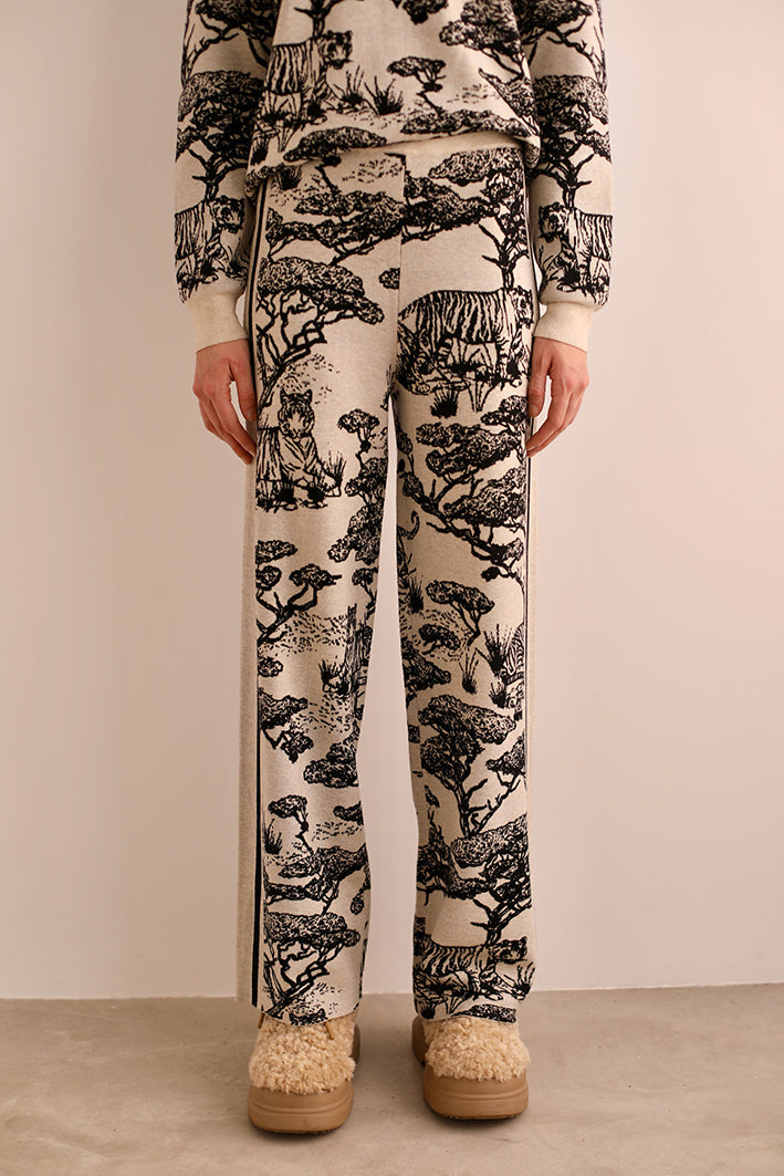 Pantalón Safari Blanco y Negro