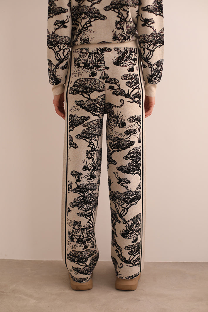 Pantalón Safari Blanco y Negro