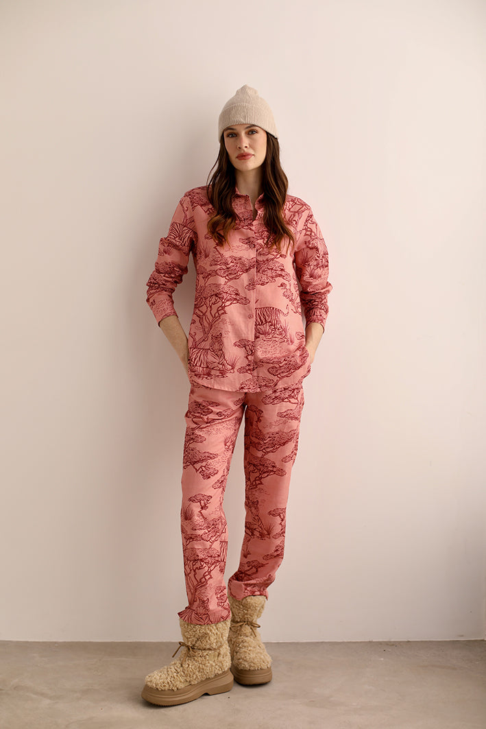 Camisa Safari Rosa