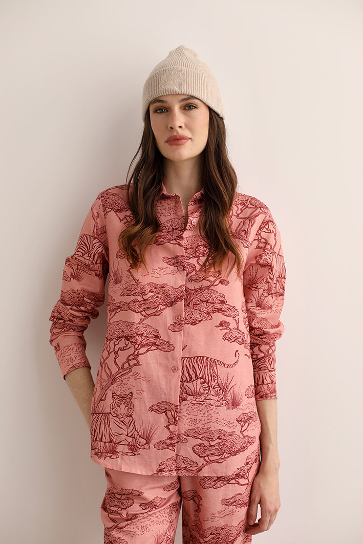 Camisa Safari Rosa