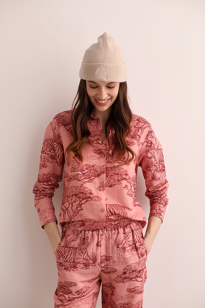 Camisa Safari Rosa