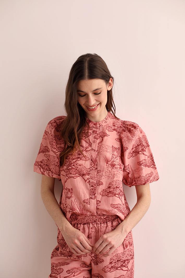 Camisa Balloon Safari Rosa