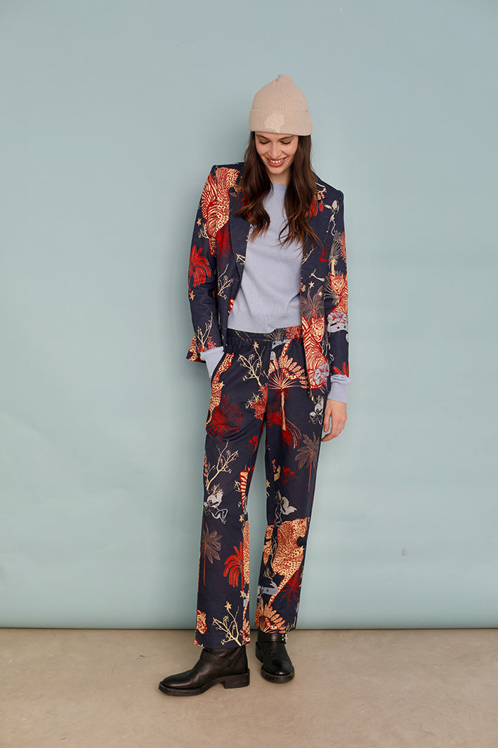 Blazer Toile de Jouy Azul