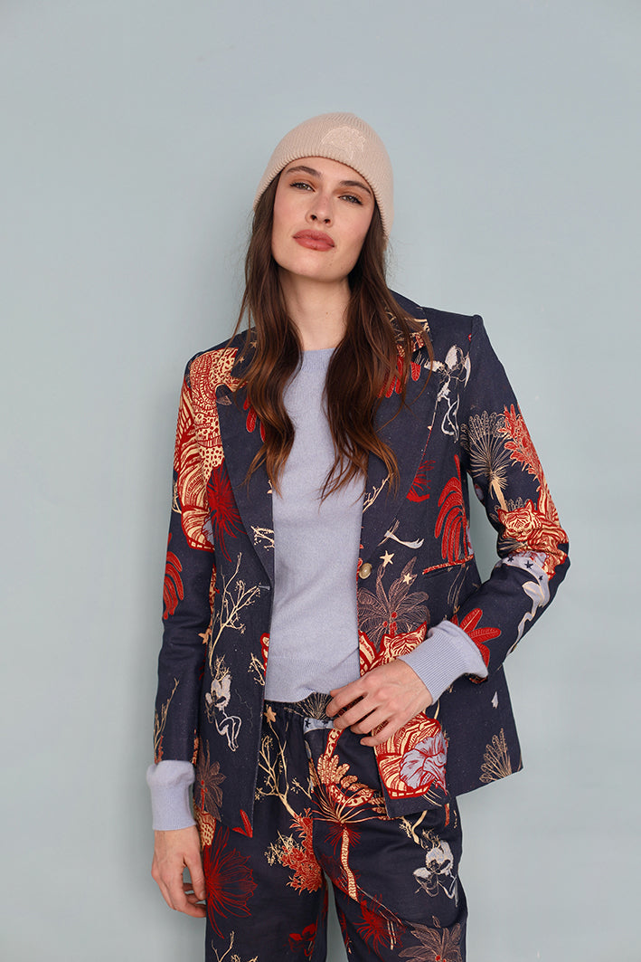 Blazer Toile de Jouy Azul