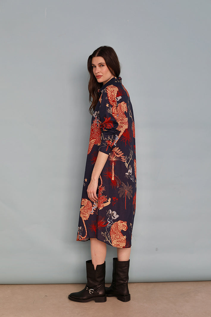 Túnica Toile de Jouy Azul