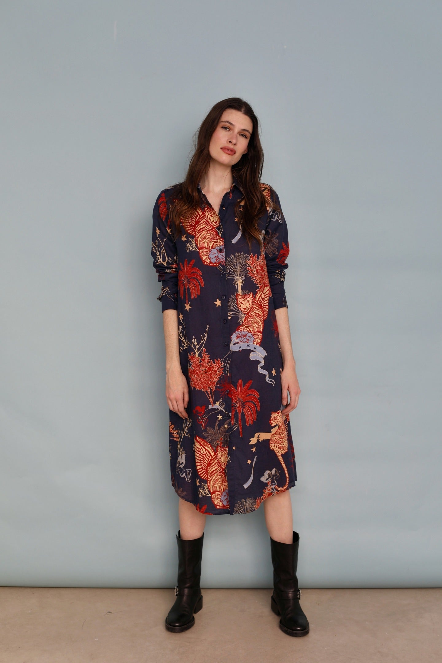 Túnica Toile de Jouy Azul