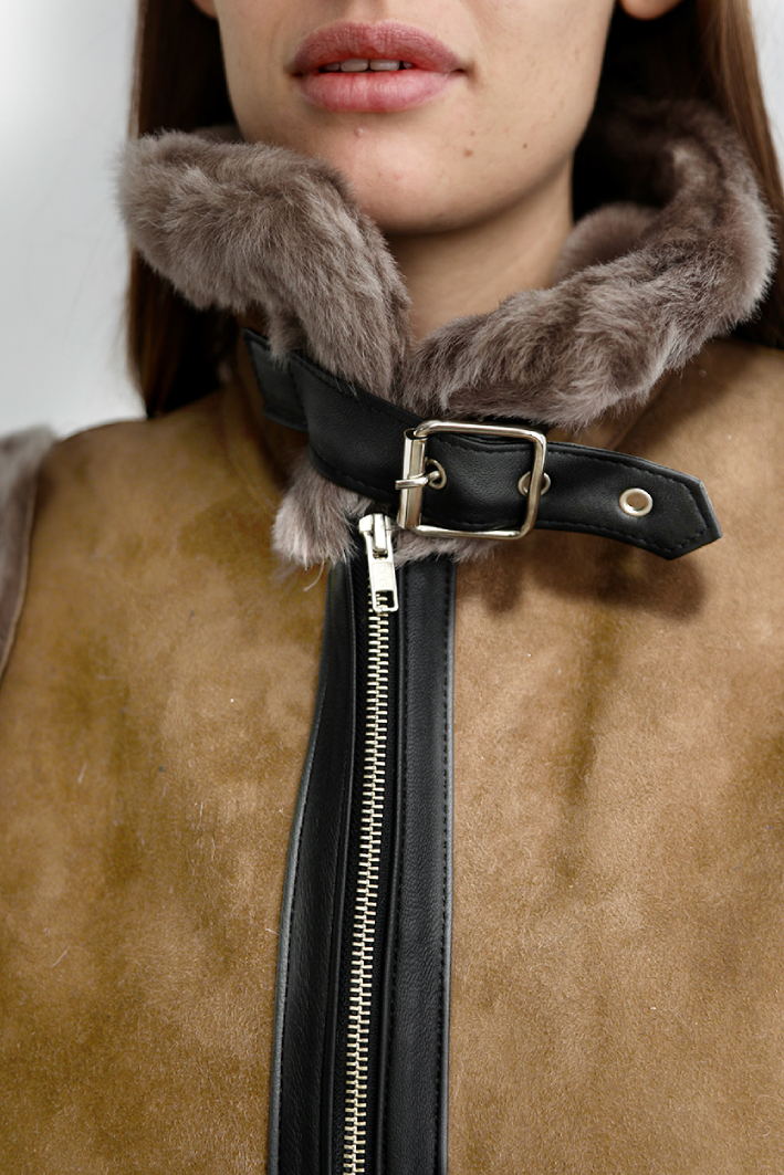 Brown Leather Vest