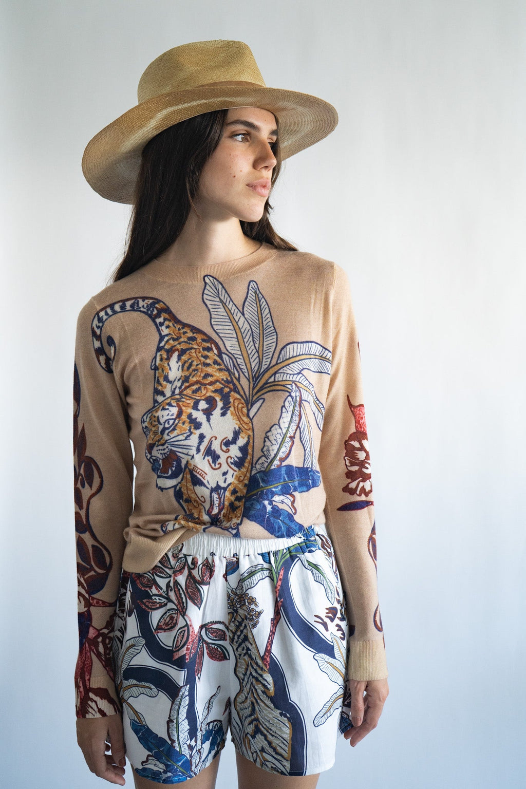 Sweater Cashmere Color Tiger