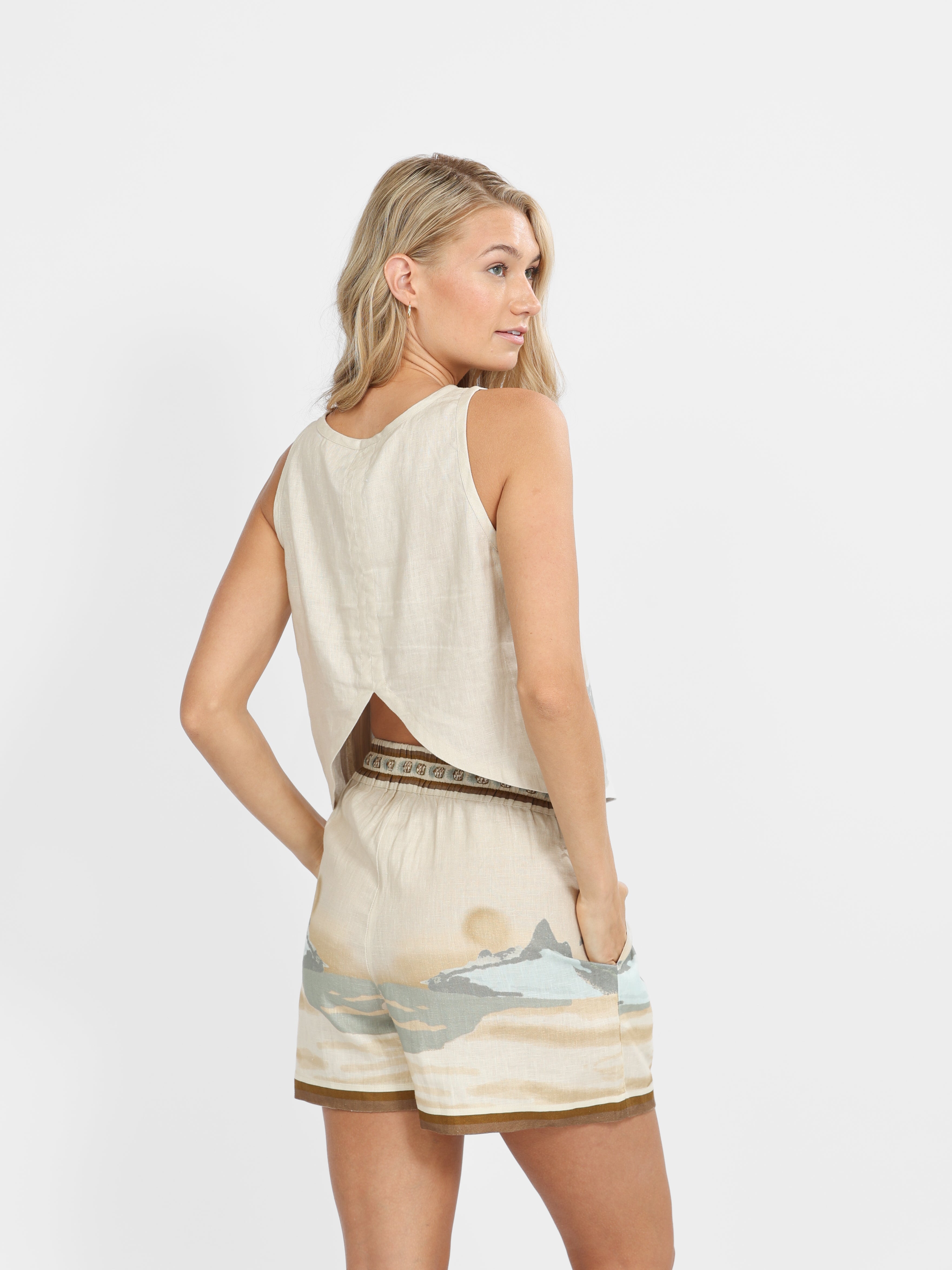 Linen Short Ipanema Beige