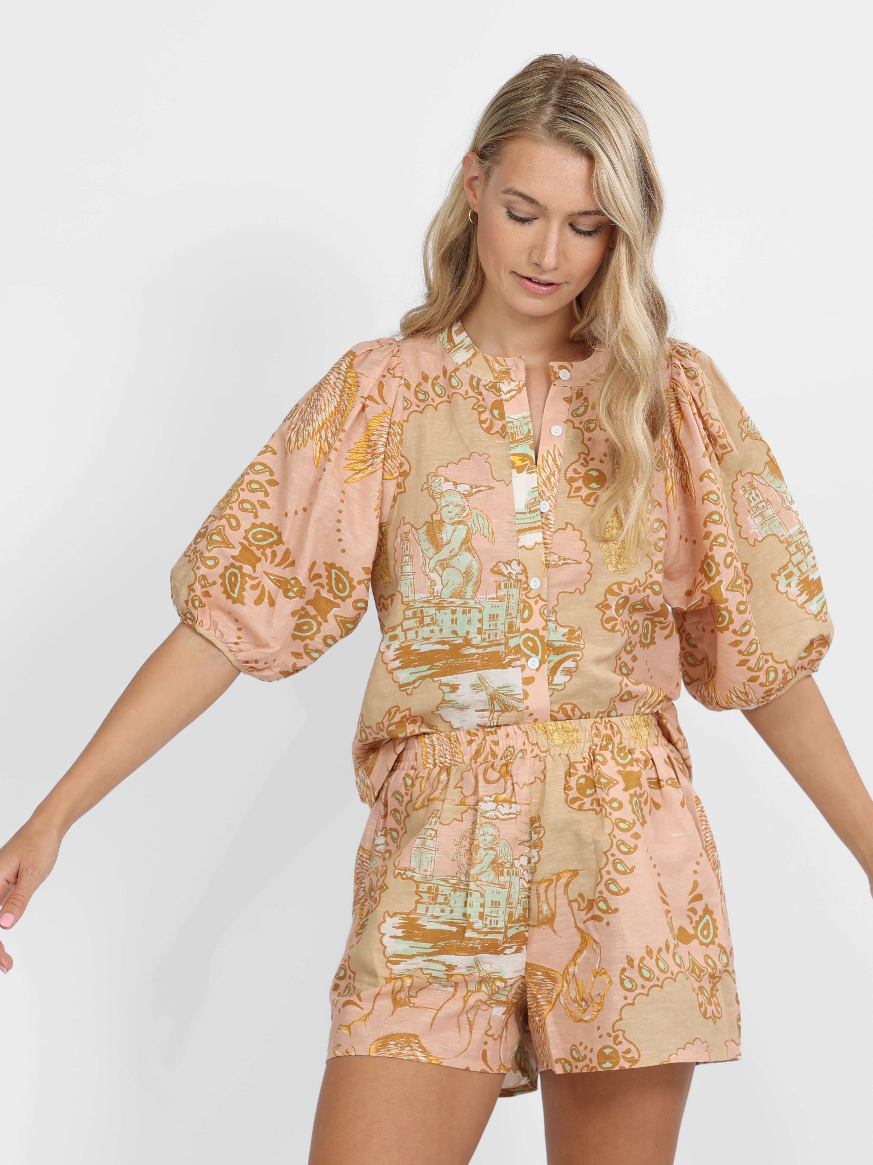 Balloon Shirt Italian Coast Rose