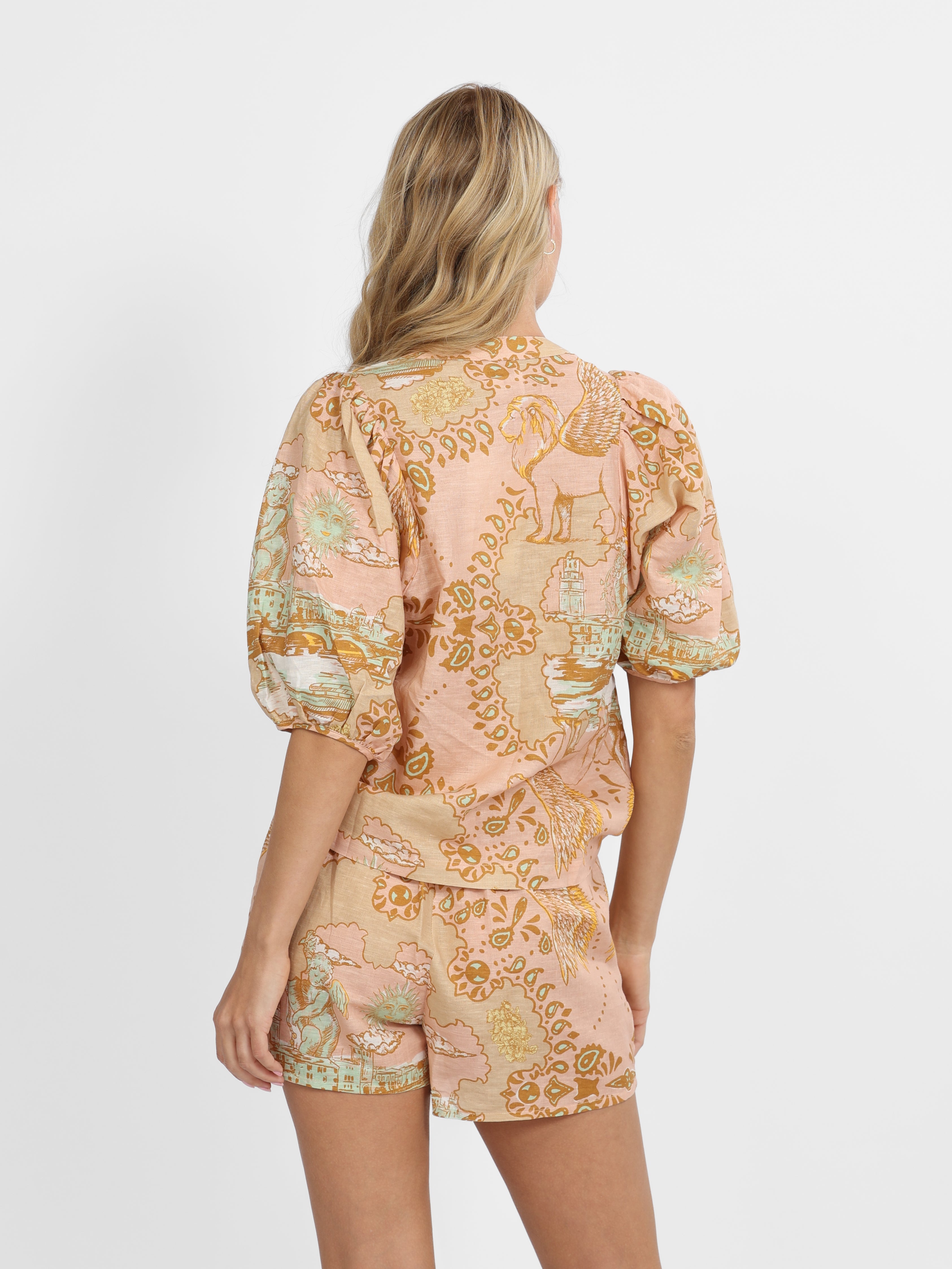 Balloon Shirt Italian Coast Rose