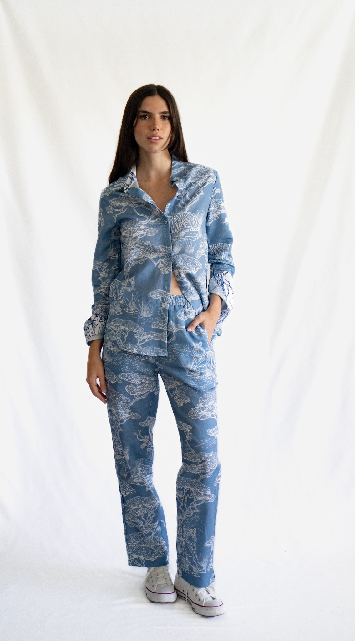 Pantalón Safari Celeste 