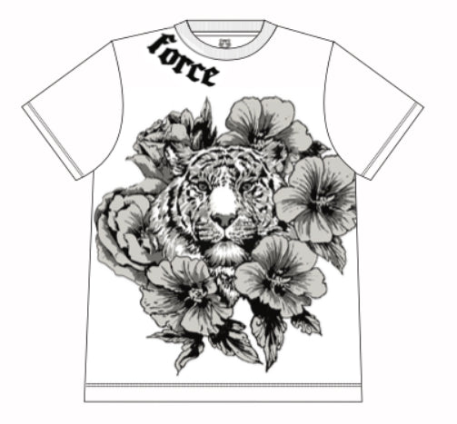 T-Shirt Tiger Bloom White