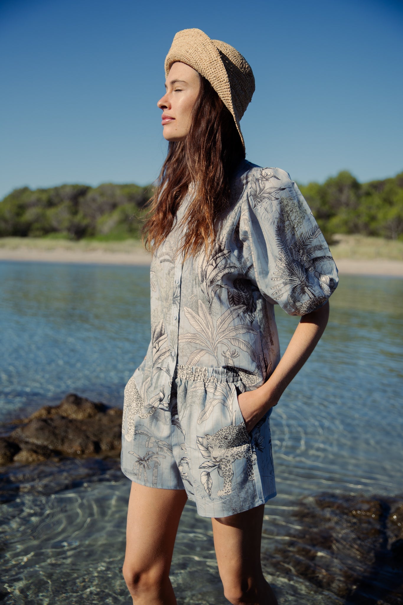 Balloon Shirt Tropique Light Blue