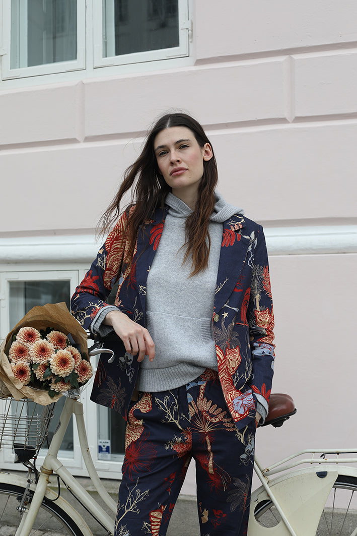 Pantalón Toile de Jouy Azul
