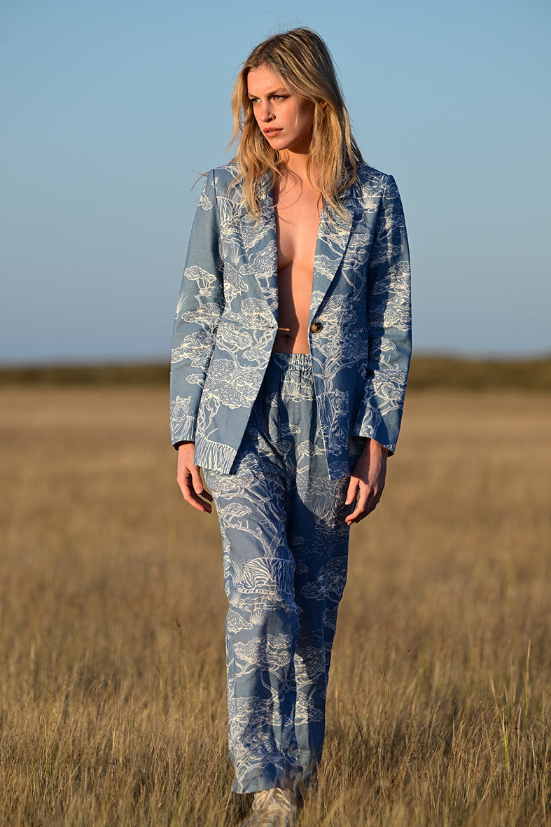 Pantalón Safari Celeste 