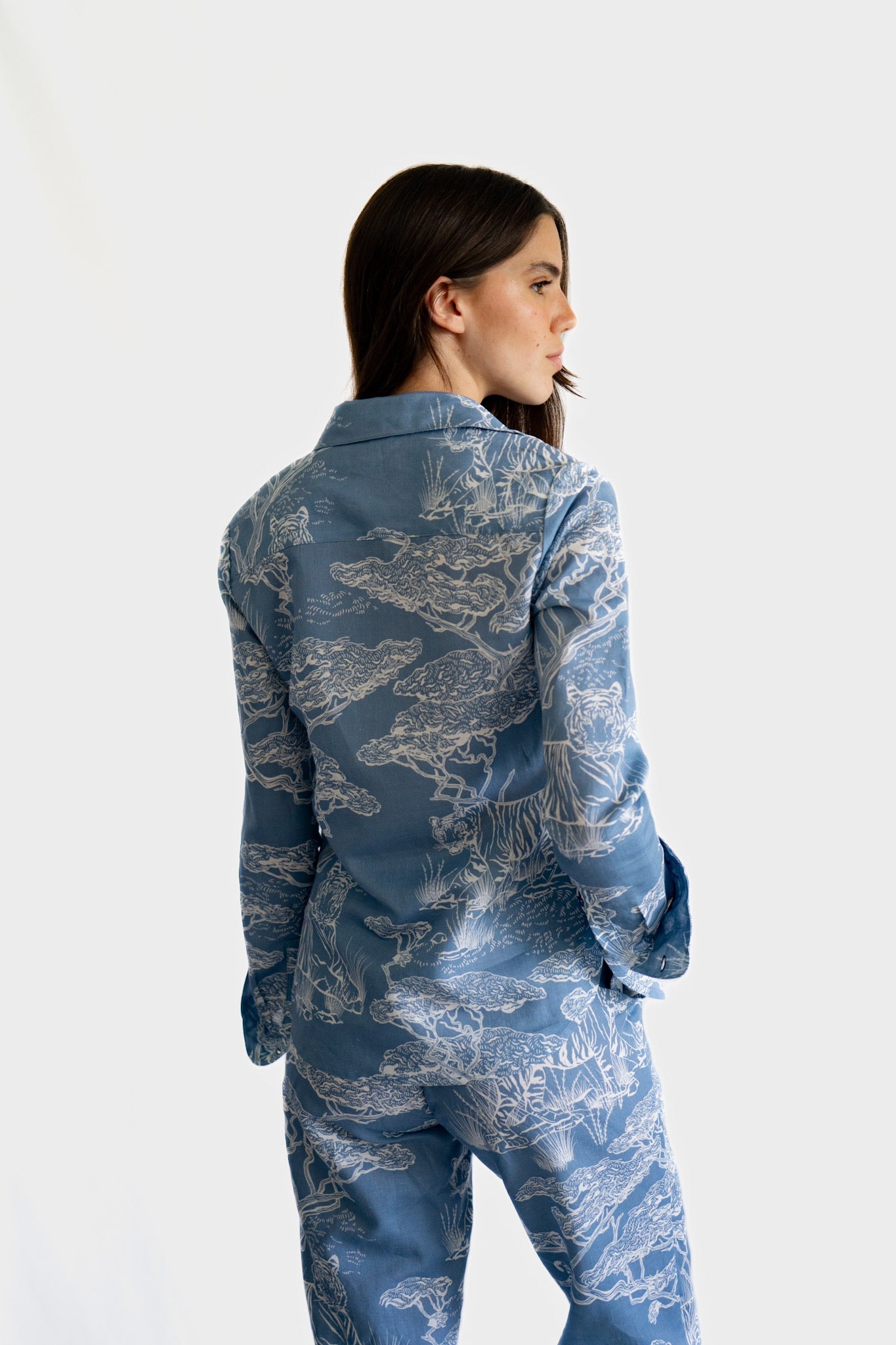 Camisa Safari Celeste