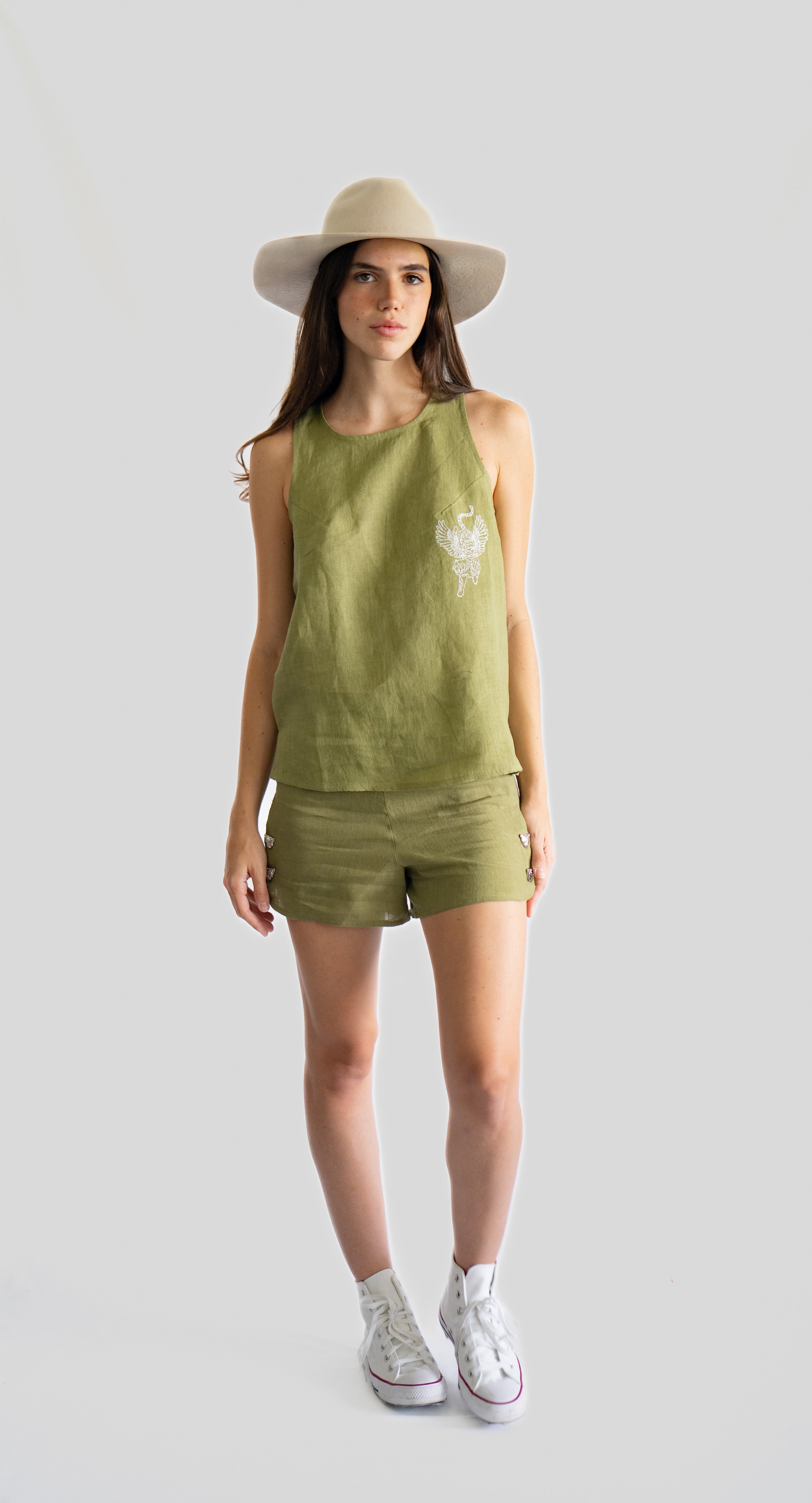Tank Top Linen Green