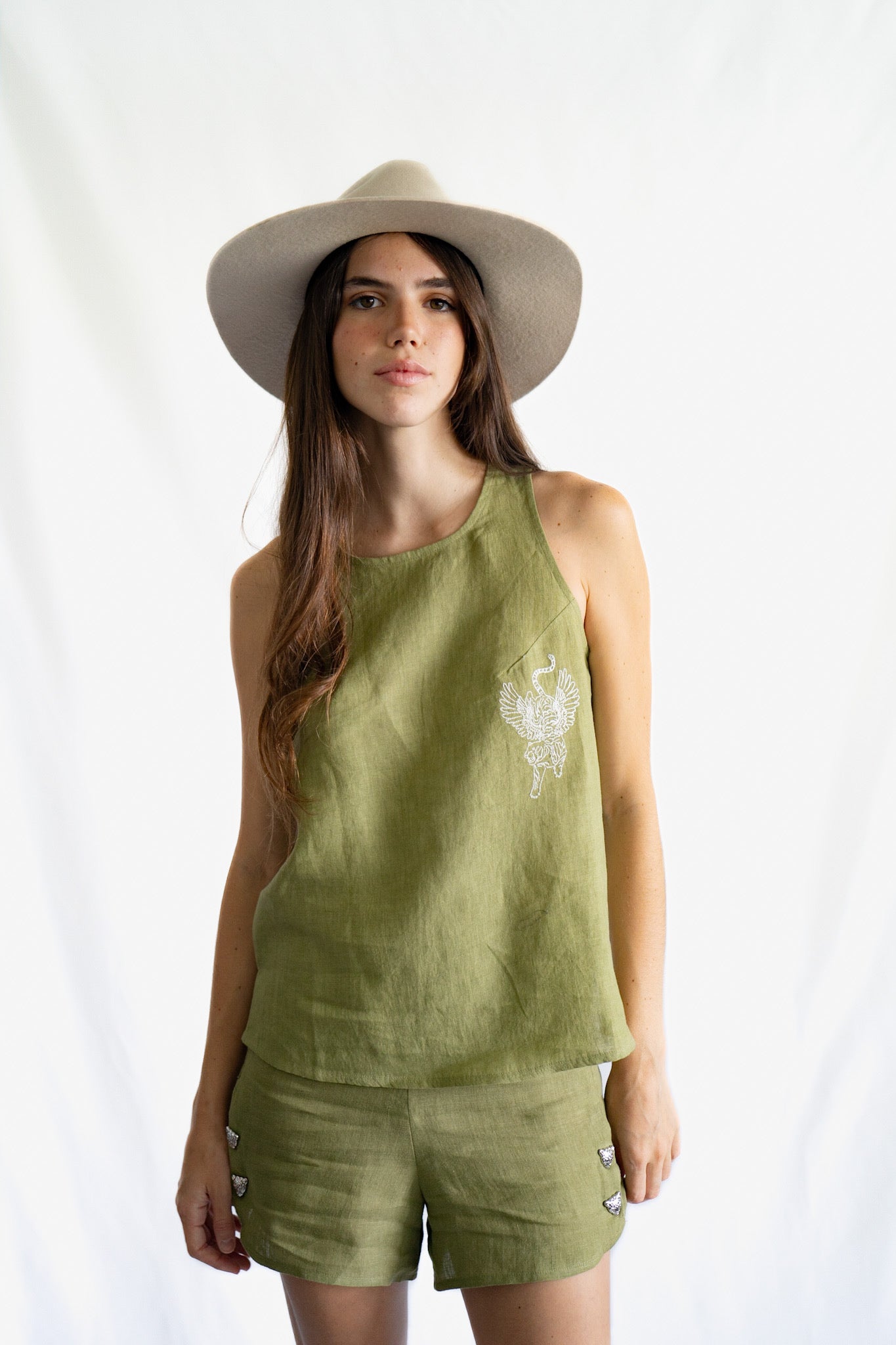 Tank Top Linen Green