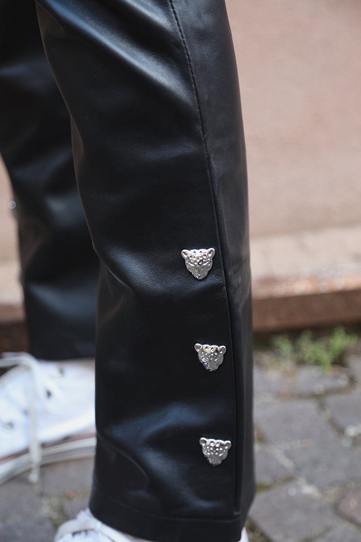 Pantalón Cuero Negro 