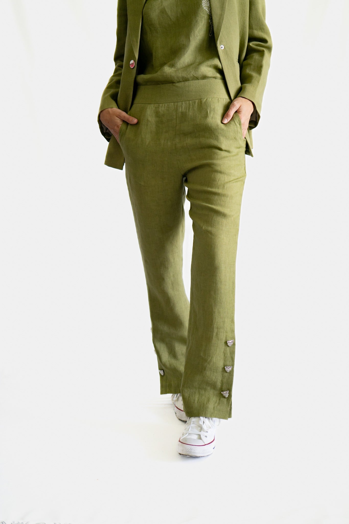 Pantalón Lino Verde 