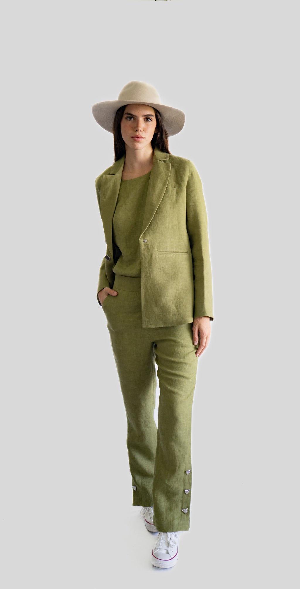 Pant Linen Green