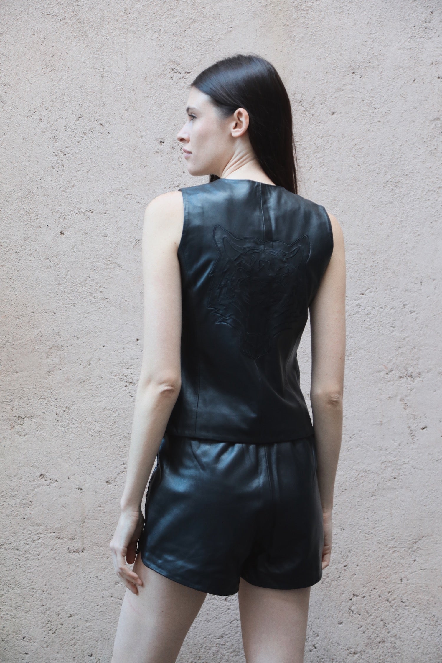 Vest Leather Black